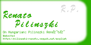 renato pilinszki business card